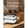 Buystarget 2X 6L Storage Boxes with Black Lids Clear Plastic