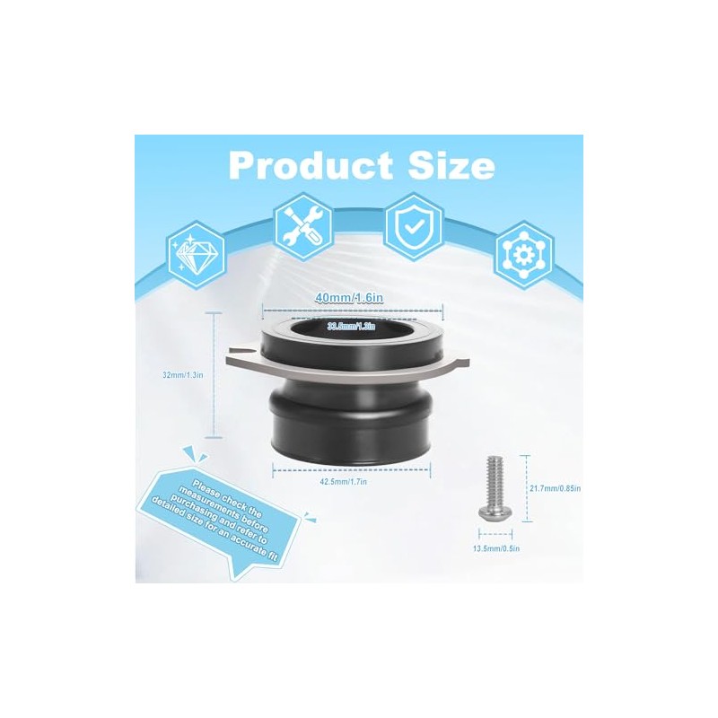 75499 Flex Coupler Garbage Disposal Replacement Parts Compatible with Insink-erator,