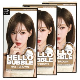 Mise-en-scène New Hello Bubble Hair Dye 8MB Matte Brown x3 / 미쟝센 뉴 헬로버블 염색약 8MB 매트브라운 x3개