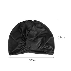 XGOPTS Swim Cap, Women's Turban, Large Swimming Cap, Loose, Fits Long Hair, Twist Gather, Swimsuit Hat, Quick Drying, Breathable, Comfortable, For Pools, Hot Springs, Fitness, Competitions, Sea Bathing, Black
