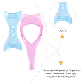 Lurrose 2 herramientas 3 en 1 para maquillaje de pestañas, protector de máscara aplicador, guía de pestañas con peine de pestañas para maquillaje (color al azar)