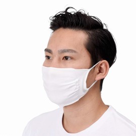 Fukusuke Loose and Easy Stretch Mask, Washable, Clean, Soft, Stress Reduction, Elastic, Fit, Seamless, Soft Touch, Set of 3, wht, M