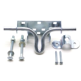 NU-SET Heavy Duty Steel Slide Action Bolt Gate Latch for Wooden or Metal Fences Shed Barn Doors. Comes with Carriage bolts and 1 way screw, 1-Pack, 2891-3