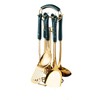 Luxury Gold Kitchen Utensils Set, 7-Piece Ceramic Handle Cooking Tools