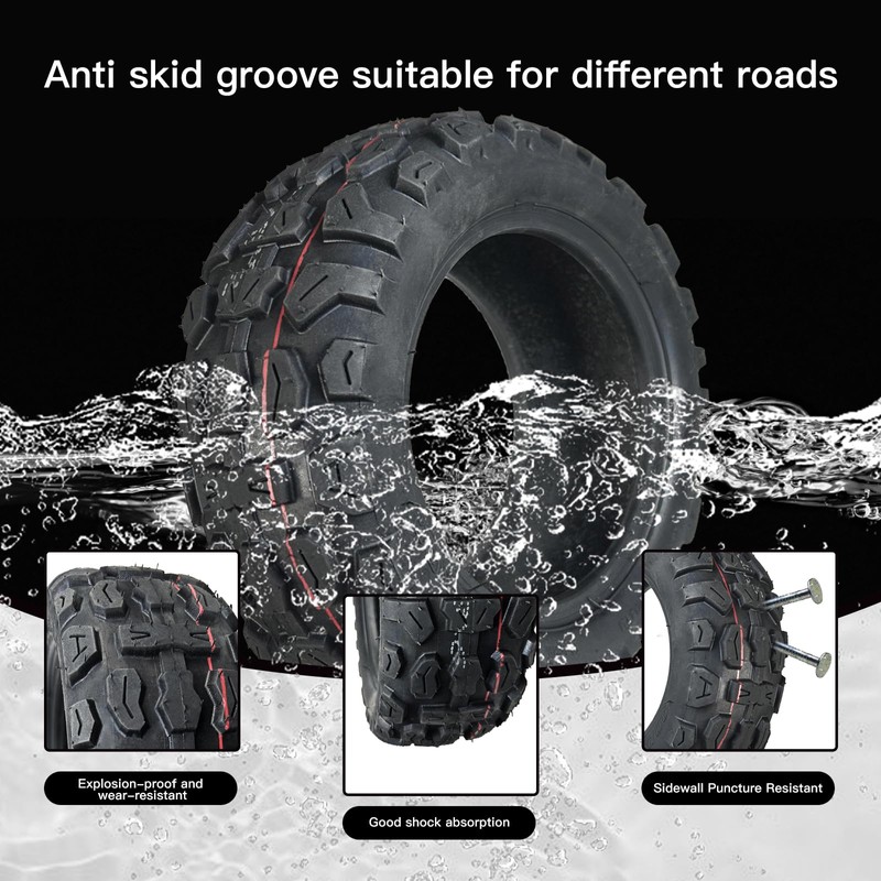 90/65-6.5 Off-Road Vacuum Tire, 11 Inch Replacement tire, With Tire