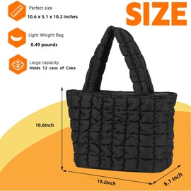 CAMTOP Lunch Box for Women Girls Insulated Cute Lunch Tote Bag Lunchbox Cooler Bag for Work Travel Picnic (Black)