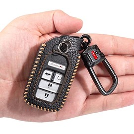 for Honda Key Fob Cover Case Leather Car Key Fob Holder for Honda Civic Accord CRV Odyssey Ridgeline Pilot Clarity HRV