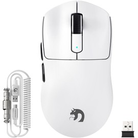 MAMBASNAKE M3 Wireless Gaming Mouse, Ultra Lightweight, 39±3 g PAW3395PRO Sensor, Broadcom, BK3633 Controller, Up to 40,000 DPI, 3 Modes, Wireless, Bluetooth, Ice-Feeling Coiling, For Home and Office