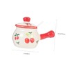 BIUDECO Portable Ceramic Salt Jar with Lid Versatile Condiment Container