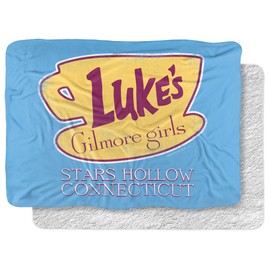 Gilmore Girls Lukes Cafe Sign 60"x80" Silky Touch Sherpa Back Super Soft Throw Blanket