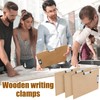 Henoyso 11x17 Clipboard Wooden Lap Board with Low Profile Clip
