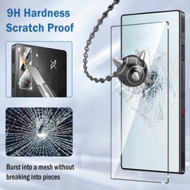 Natbok 2+2 Pack for Red Magic 10 Pro/Pro+ Screen Protector with Camera Lens Protector,9H Tempered Glass Film,HD Clear Scratch Resistant,Bubble-Free for Nubia RedMagic 10 Pro/Pro+ Screen Protector