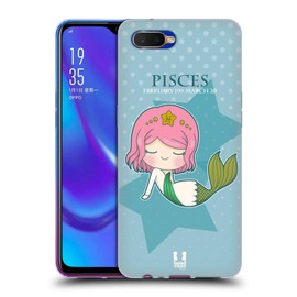Head Case Designs Pisces Kawaii Zodiac Signs Soft Gel Case Compatible With Oppo K1 (2018)