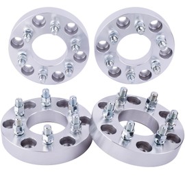 DCVAMOUS 4PC 6x5.5 to 6x120 Wheel Adapters 1.25 Inch 14x1.5 Studs Compatible with Chevy GMC 6 Lug for 1999-2022 Silverado Sierra 1500 | 1988-2022 Suburban Yukon | 1995-2022 Tahoe | 2019-2022 RAM1500