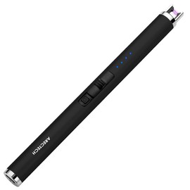 ARECTECH Rechargeable Electric Candle Lighter Arc Plasma Windproof Lighter for Candle Christmas Kitchen Birthday Gift for Mom Men Wife with Type-C Cable Black