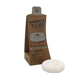 Shampoo Sólido en Barra Natural Hidratante con Almendra y Macadamia, Árbol Verde. 50 grs.