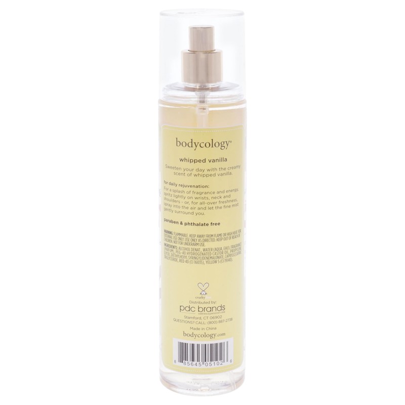 Bodycology Long-Lasting Fragrance Body Mist, Whipped Vanilla, 8 fl oz