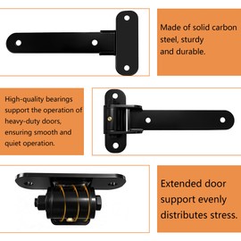 Heavy Duty Gate Hinges, 2 pcs 900LBS Capacity and 180-Degree Open Weld on Hinge or Bolt-On Gate Hinges Heavy Duty, Open for Barn Door Hinges/Garden/Fence/Metal Gates Hinges for Gates