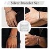 8 Pcs Stainless Steel Bracelets for Men Cuban Link Bracelet