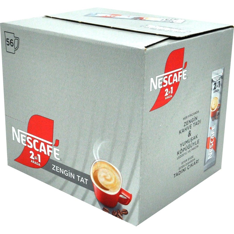 Nescafe 2 in 1 Unsweetened, Coffee + Coffee creamer, No