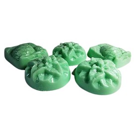 5pc Mistletoe Scented Guest Soaps - Pinecone and Poinsettia Design - Shea Butter-Goatmilk Blend