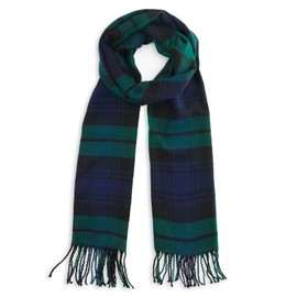 Christmas Green Plaid Scarf for Kids, vimate Winter Neck Warm Long Scarf for Christmas(CA-Christmas Green Plaid)