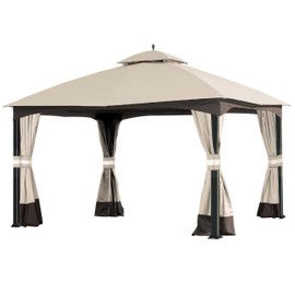 SCOCANOPY Replacement Top for 10x12 FT Gazebo Massillon Biscayne,Cabin-Style L-GZ933PST,Turnberry L-GZ933PCO-L,Tuscany L-GZ933PST-K (Light Beige Ripstop)