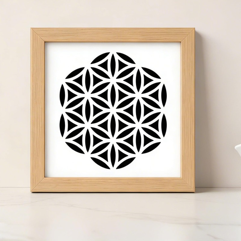 HJACS 8 Pcs Sacred Geometry Stencils Painting Reusable 8×8Inch Metatron's