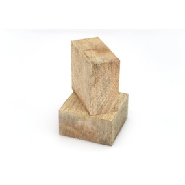 Exotic Wood Zone Mango Wood Unfinished Wood Bowl Blanks Kiln Dried | Hardwood Square Blocks for DIY Woodworking Enthusiasts Wood Pieces for Wood Crafts and Projects (4" x 4" x 2")