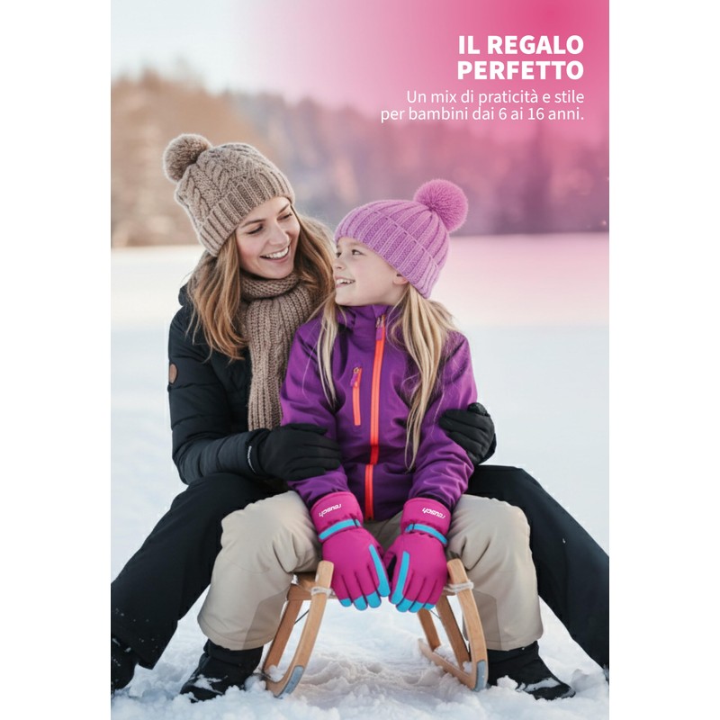 Reusch Guanti invernali bambini | caldi e impermeabili con polsini