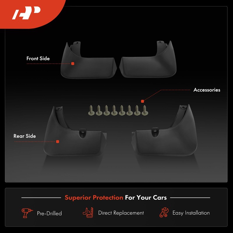 A-Premium Mud Flaps Compatible with Genesis GV80 2021 2022 2023