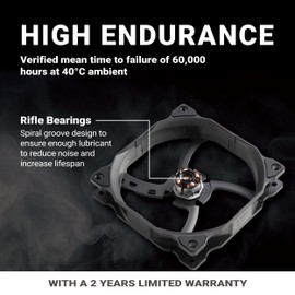 XPG VENTO120-BKCWW Ventilador para PC con Bajo Nivel de Ruido, Color Negro