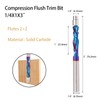 1PCS Spiral Flush Trim Router Bit,1/4 Inch Shank 1 Inch