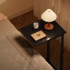 VAGUSICC C Shaped End Table, Adjustable Height Side Table for