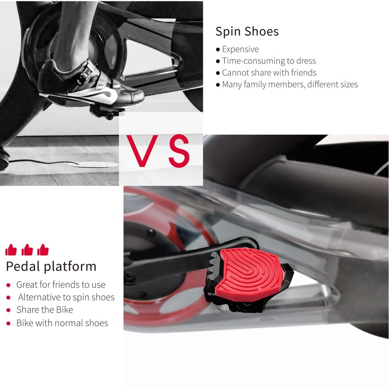 Pedal Converter Compatible with Peloton Bike & Bike Plus, Pedals