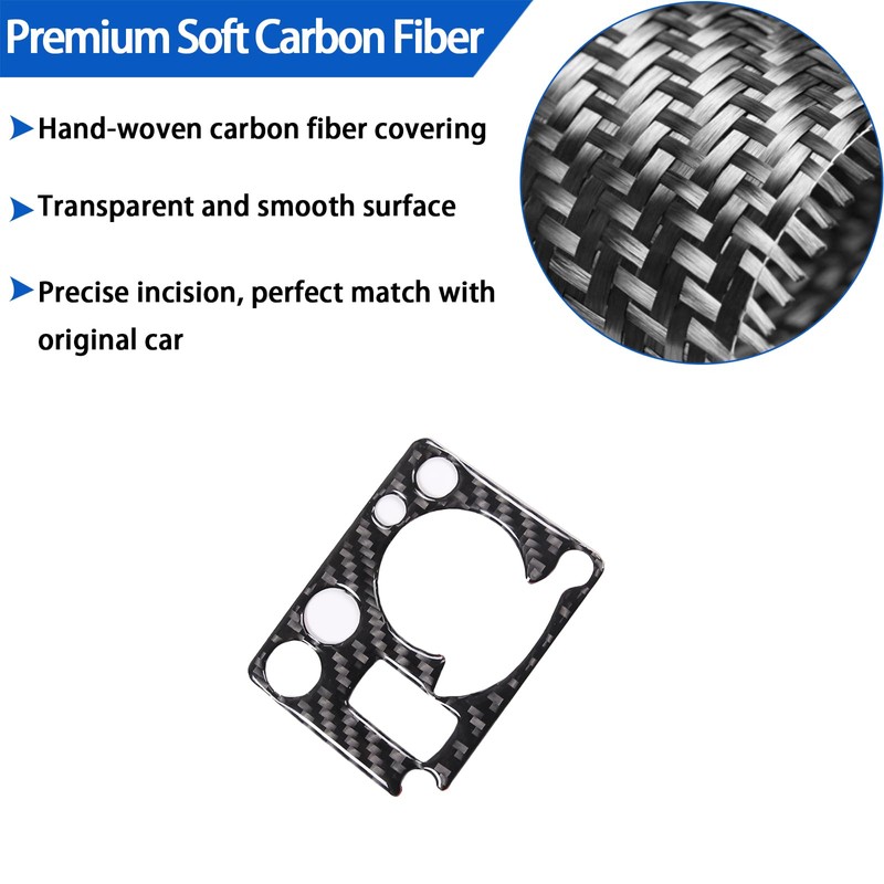 Soft Carbon Fiber Headlight Switch Button Panel Trim Sticker Compatible