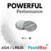PoundMax AG4 LR626 Batteries 1.5v Alkaline Button Cell Battery -