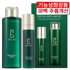 Iklo Fire Roll Soothing Elastic Toner 350ml + Emulsion 100ml Skin Care 2 Type Set, 1 Set / 익클로 파이어스롤 진정 탄력 토너 350ml + 에멀전 100ml 스킨 케어 2종 세트, 1세트