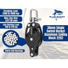 Blue Shark 2252-38 mm Single Swivel Becket Aluminum Sailing Block