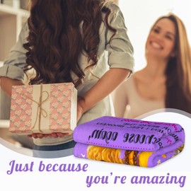 Best Friend Blanket 50x60 Inches Soft Plush Throw Gift for Women Teens BFF Birthday Christmas Anniversary Present for Bestie Sister Daughter(Purple Butterfly)