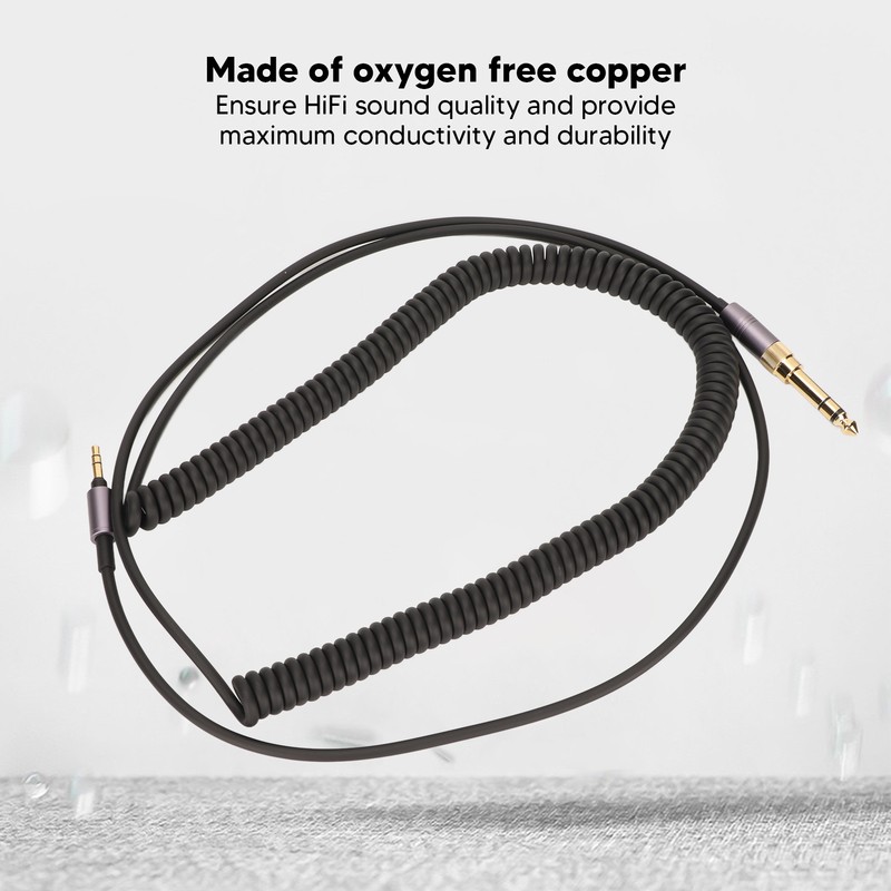 3.5mm Sound Spring Cable Retractable 9.8ft Plug and Play 3.5mm