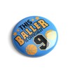 9th Birthday Pin - This Baller Is Officially 9 Button