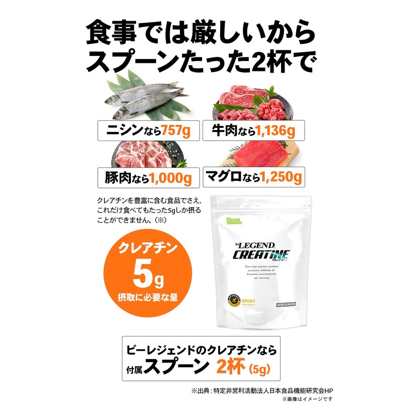 ビーレジェンド クレアチン モノハイドレート インフォームドスポーツ (ノンフレーバー, 300g)