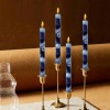 6pcs 9.5 Inch Starry Sky LED Taper Candles Battery Operated