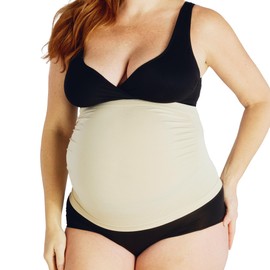 Belly Bandit Belly Boost Maternity Support Band - Ultra-Soft Pregnancy Abdominal Band w/Breathable Knit - Comfortable Discreet Stretch Support for Growing Bellies & Lower Back Relief - Nude, Medium