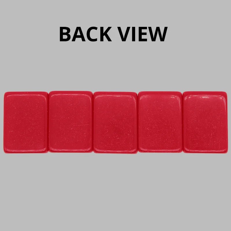 30mm 1-3/16" 4-Layer Engraved American Mahjong Set 160-Tile Chinese Red