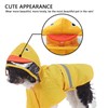 Dog Raincoat Waterproof Transparent PVC Brim Adjustable Hooded Dog Rain