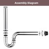 Heixutas Brass P Trap Bathroom Sink: 1 1/4 Sink Trap