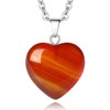 XIANNVXI Red Heart Pendant Carnelian Necklace Red Necklaces for Women