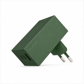 Reduct Edge.65 USB Charger, 65 W, Fast Charger, Multiple USB Ports (2 x USB-C + 1 x USB-A), Certified and Manufactured to the Highest Standards (Forest / Dark Green)